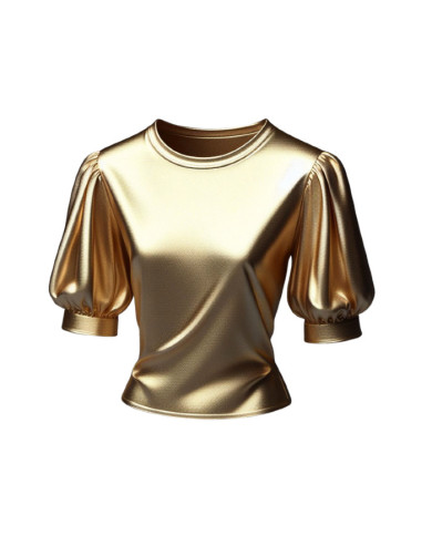 Haut femme lamé or – Collection Isis Haut femme lamé or – Collection Isis