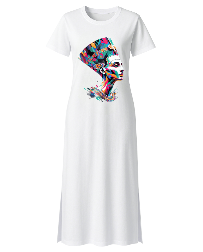 Robe t-shirt Néfertiti Colorfull Robe t-shirt Néfertiti Colorfull