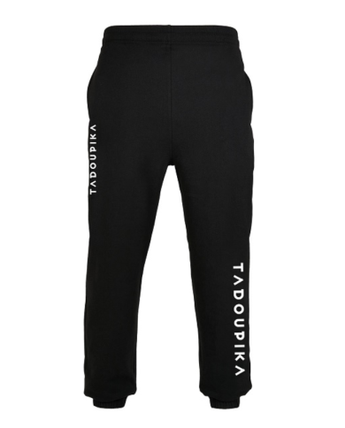 Jogging noir avec logos asymétriques blancs Jogging noir avec logos asymétriques blancs