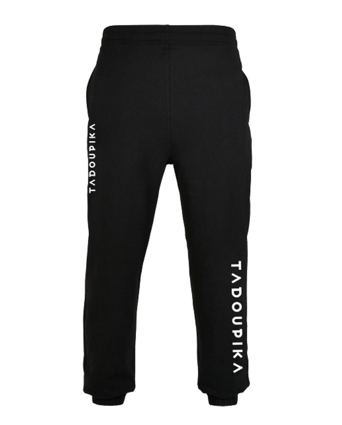 Jogging noir avec logos asymétriques blancs Jogging noir avec logos asymétriques blancs