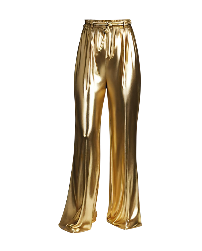 Pantalon Doré droit Aton Pantalon Doré droit Aton