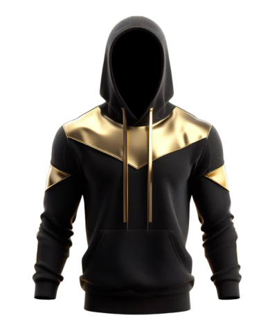 Hoodie Delta Vision noir et or | Confectionné à Paris – Tadoupika