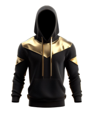 Hoodie Delta Vision noir et or | Confectionné à Paris – Tadoupika
