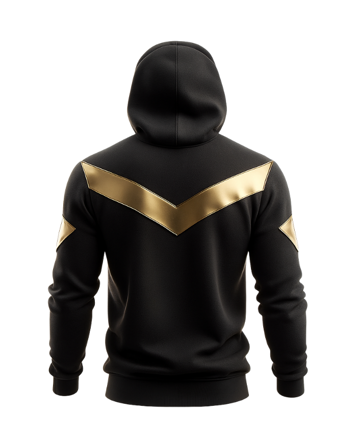 Hoodie Delta Vision noir et or | Confectionné à Paris – Tadoupika