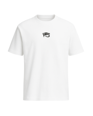 T-shirt blanc Oeil d'Horus noire brodé T-shirt blanc Oeil d'Horus noire brodé