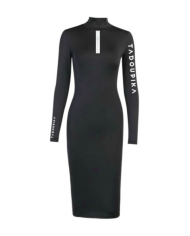 Robe sportswear noire logos asymétriques Robe sportswear noire logos asymétriques