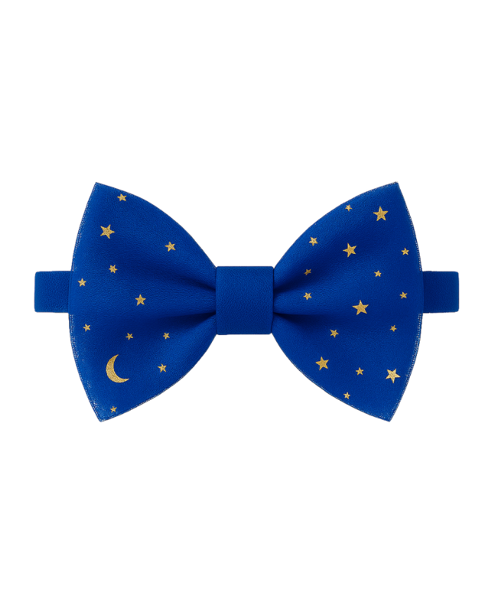 Nœud papillon bleu roi doré enfant