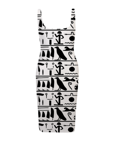 Robe Hiéroglyphes Monochrome - Tadoupika Paris