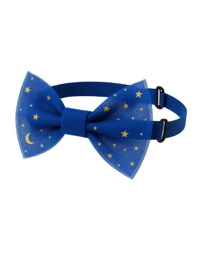 Nœud papillon bleu roi doré enfant