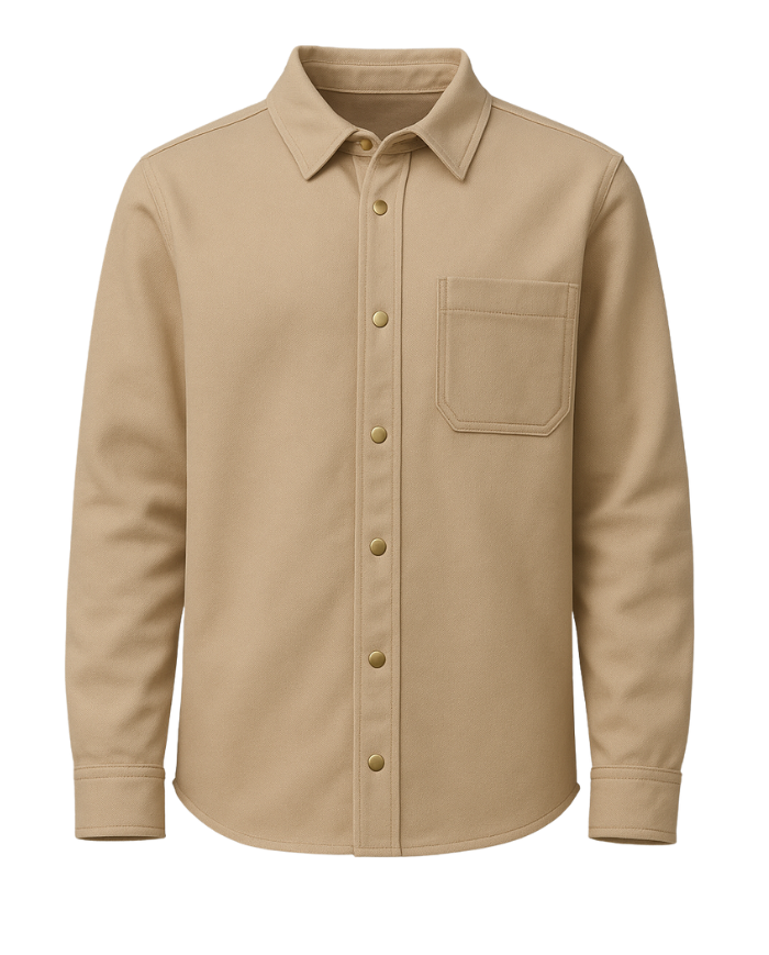 Chemise-Sweat Gizeh beige sable | Tadoupika – Vêtement made in France