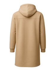 Manteau Gizeh beige sable à capuche | Manteau unisexe en tissu sweat