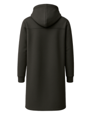 Manteau DUNES Noir à capuche | Unisexe élégant en tissu sweat doublé