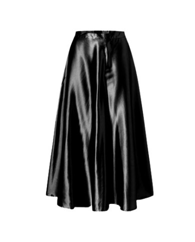 Jupe midi en satin noir Jupe midi en satin noir