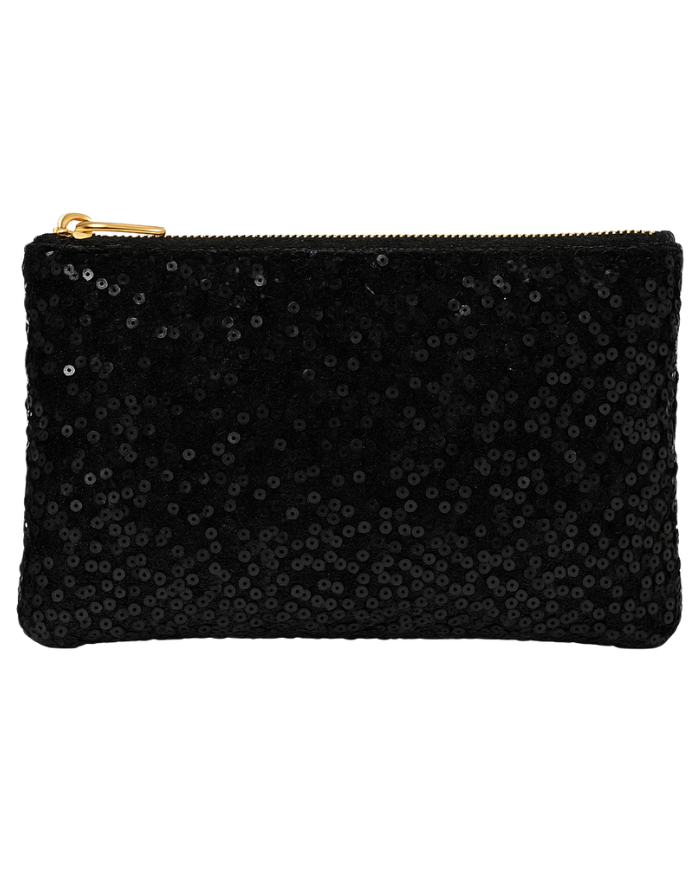 Pochette à sequins noirs  - Hathor