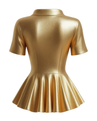 Top péplum doré collection Aton - Tadoupika