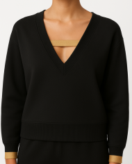 Sweat noir triangle Néfertiti