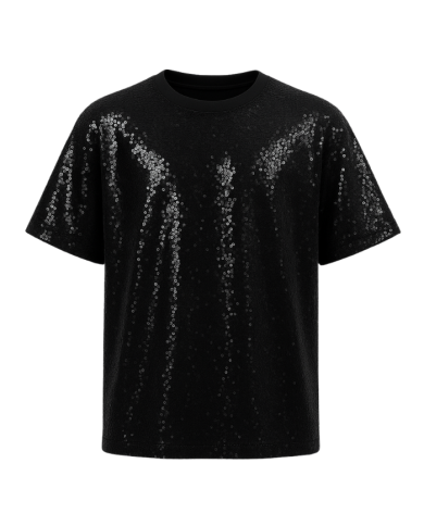 T-shirt oversize à sequins – Unisexe t-shirt ou en robe | Tadoupika