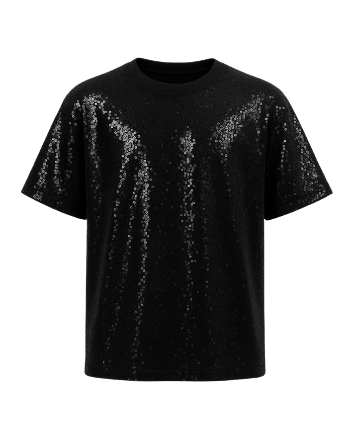T-shirt oversize à sequins – Unisexe t-shirt ou en robe | Tadoupika