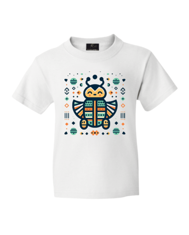 T-shirt blanc Petit Scarabée 100% coton - Fabriqué en France - Tadoupika
