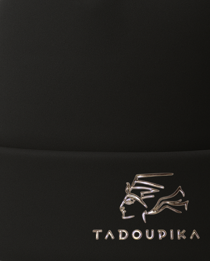 Bonnet sweat noir  en coton biologique - Conçu à Paris -  Tadoupika