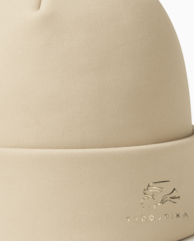 Bonnet sweat beige en coton biologique - Conçu à Paris -  Tadoupika