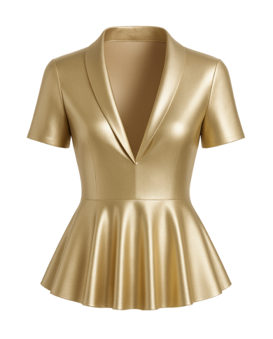 Top péplum doré collection Aton - Tadoupika