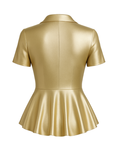 Top péplum doré collection Aton - Tadoupika