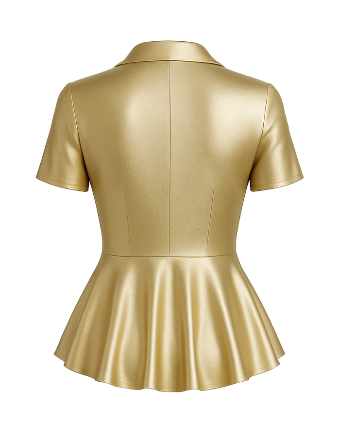 Top péplum doré collection Aton - Tadoupika