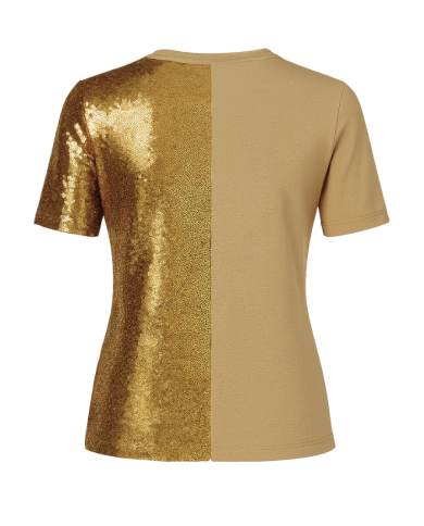 T-shirt Gizeh en coton & sequins dorés – Fabrication Paris | Tadoupika