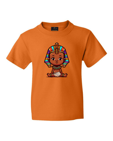 T-shirt Orange Petit Pharaon Enfant - Tadoupika