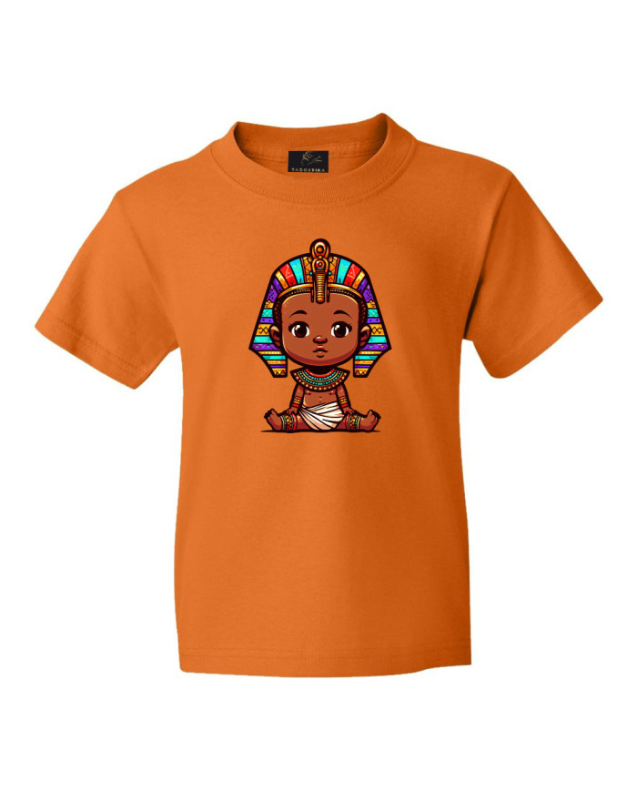 T-shirt Orange Petit Pharaon Enfant - Tadoupika