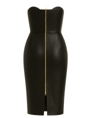 Robe bustier Sekhmet noire – Triangle doré | Tadoupika