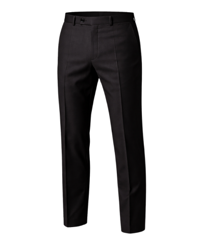 Pantalon de costume homme coupe droite  bouton asymétrique – Tissu effet laine OEKO-TEX®