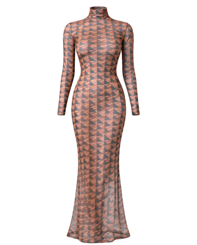 Robe moulante en resille - Gizeh Tadoupika