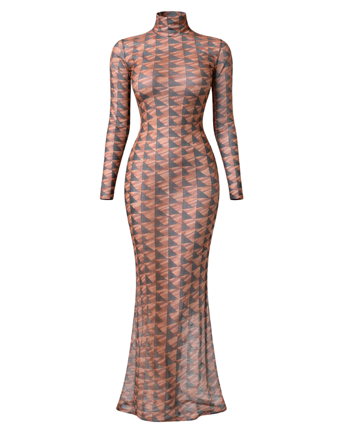 Robe moulante en resille - Gizeh Tadoupika