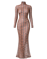 Robe moulante en resille - Gizeh Tadoupika