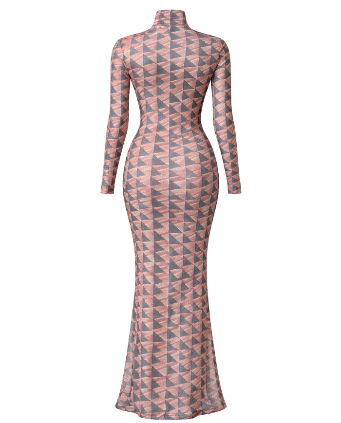 Robe moulante en resille - Gizeh Tadoupika