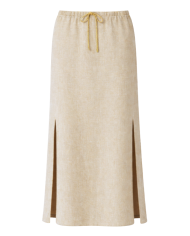 Jupe longue fendue en lin - Made in France