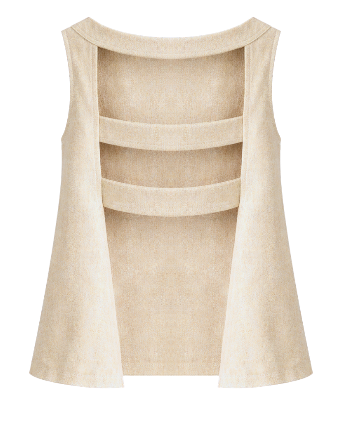 Top dos nu lin d - Fabriqué à Paris - Tadoupika