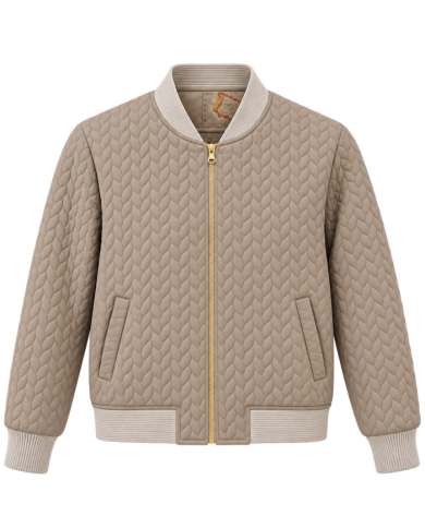 Veste Bomber beige Réversible Maât | Tadoupika