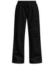 Pantalon jogging noir unisexe - Ankh | Tadoupika