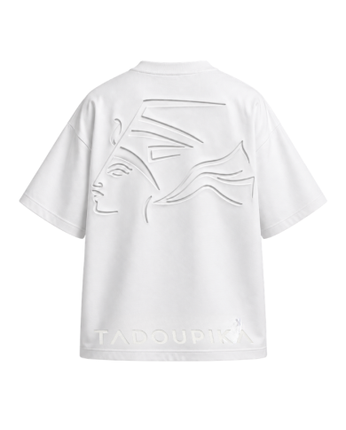 T-shirt blanc oversize unisexe – Ankh | Tadoupika
