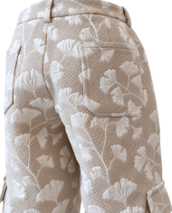 Zoom texture tissu pantalon cargo Illusion papyrus