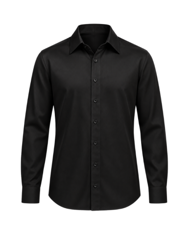 Chemise noire homme tencel made in France