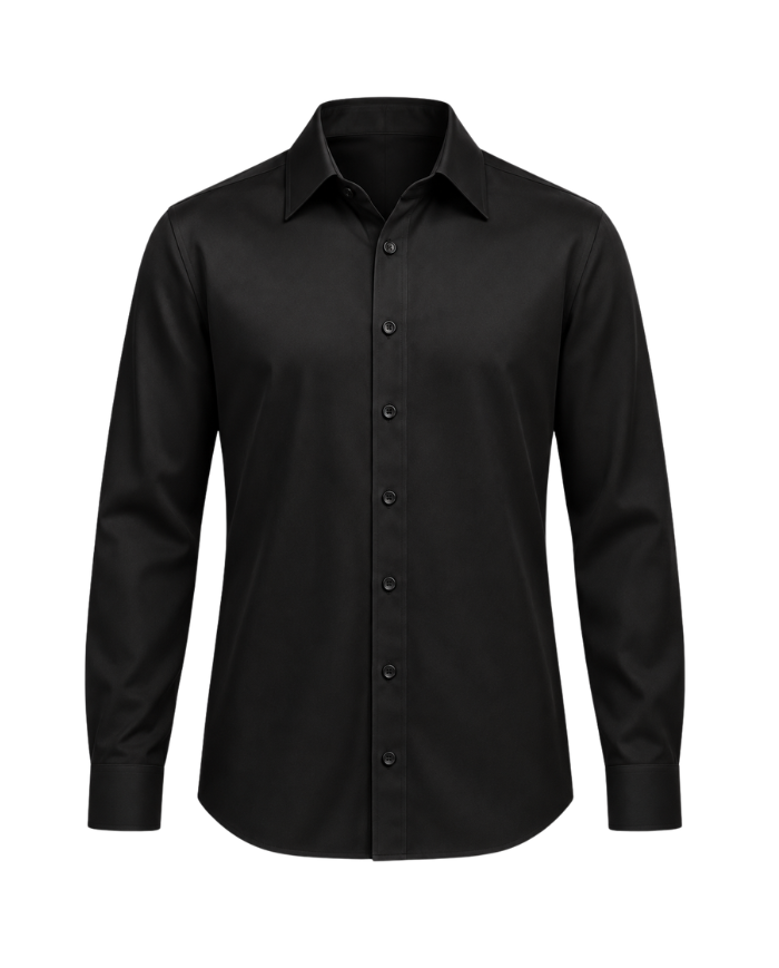 Chemise noire homme tencel made in France
