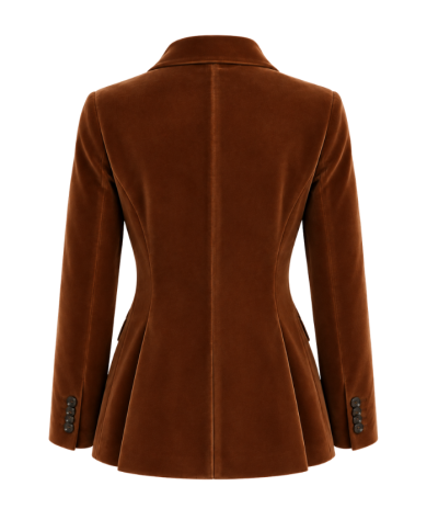 Blazer femme  en velours marron – Seth