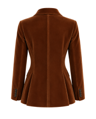 veste en velours marron tailleur femme made in france