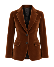 Blazer femme  en velours marron – Seth