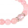 bracelet perles rose coeur