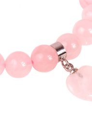 bracelet perles rose coeur